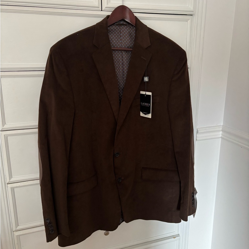 Ralph Lauren Chocolate Brown Sport Coat with arm patches